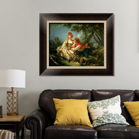 INVIN ART Framed Canvas Art Giclee Print Autumn anagoria by Francois Boucher Wall Art Living Room Home Office Decorations