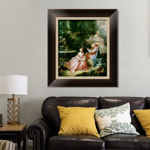 INVIN ART Framed Canvas Art Giclee Print Series#038 by Francois Boucher Wall Art Living Room Home Office Decorations