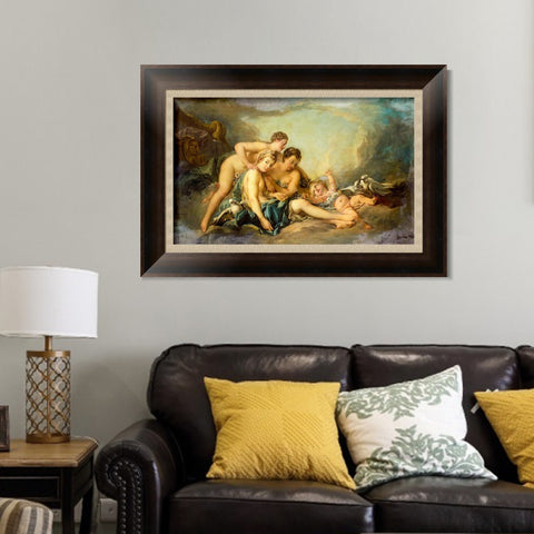 INVIN ART Framed Canvas Art Giclee Print Series#040 by Francois Boucher Wall Art Living Room Home Office Decorations