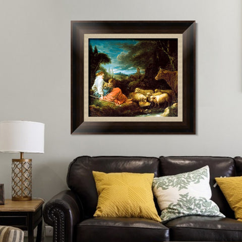 INVIN ART Framed Canvas Art Giclee Print Series#042 by Francois Boucher Wall Art Living Room Home Office Decorations