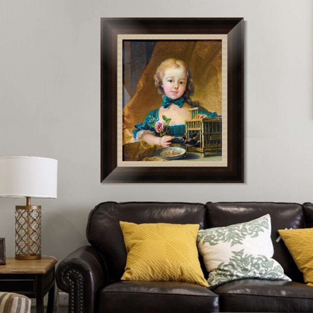 INVIN ART Framed Canvas Art Giclee Print Series#044 by Francois Boucher Wall Art Living Room Home Office Decorations