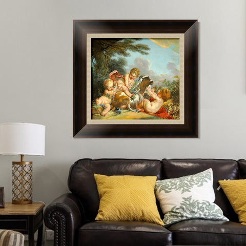 INVIN ART Framed Canvas Art Giclee Print Series#046 by Francois Boucher Wall Art Living Room Home Office Decorations