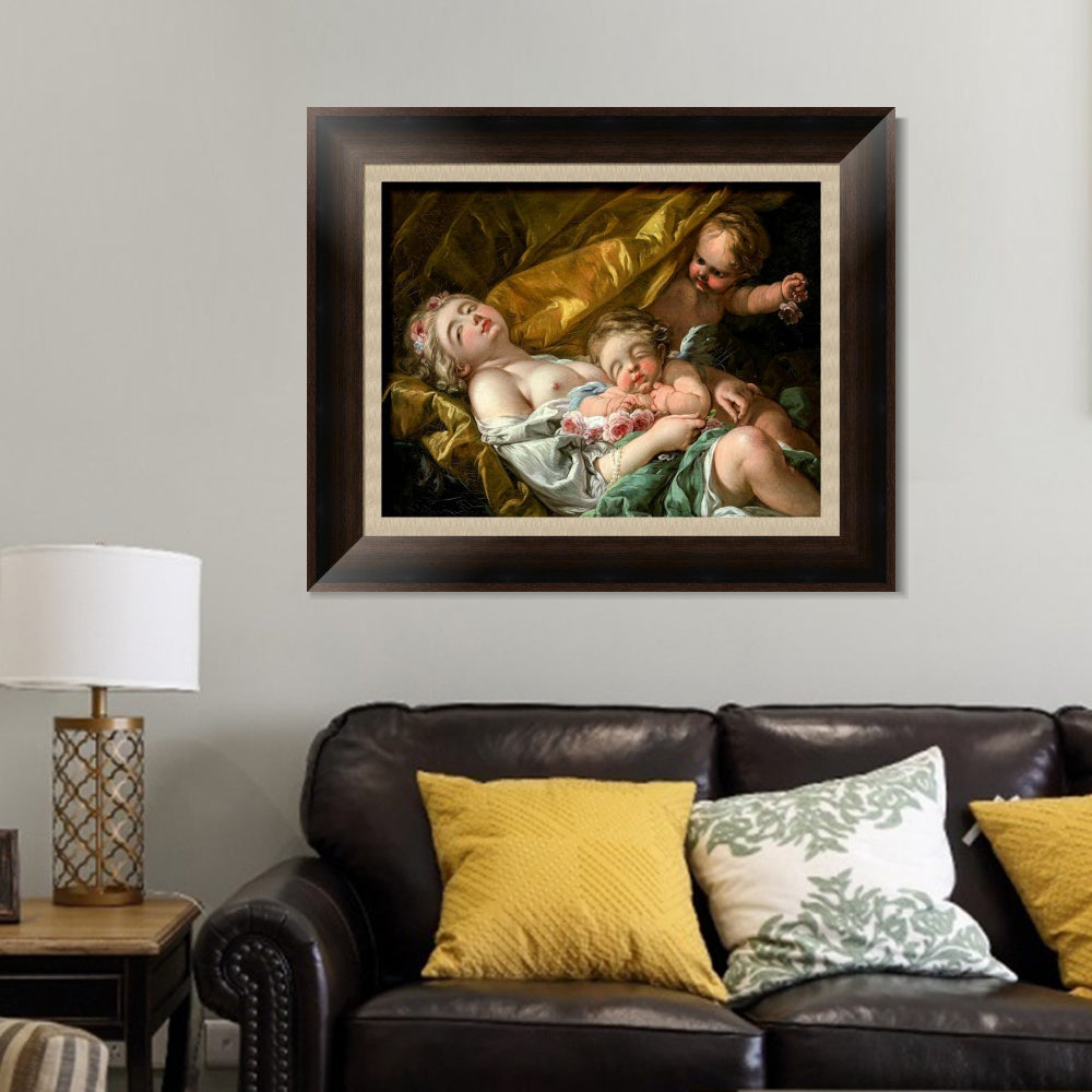 INVIN ART Framed Canvas Art Giclee Print Series#053 by Francois Boucher Wall Art Living Room Home Office Decorations