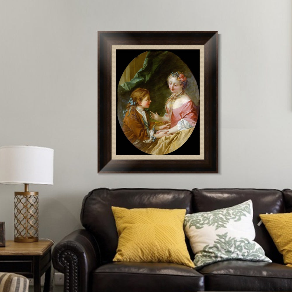 INVIN ART Framed Canvas Art Giclee Print Series#059 by Francois Boucher Wall Art Living Room Home Office Decorations