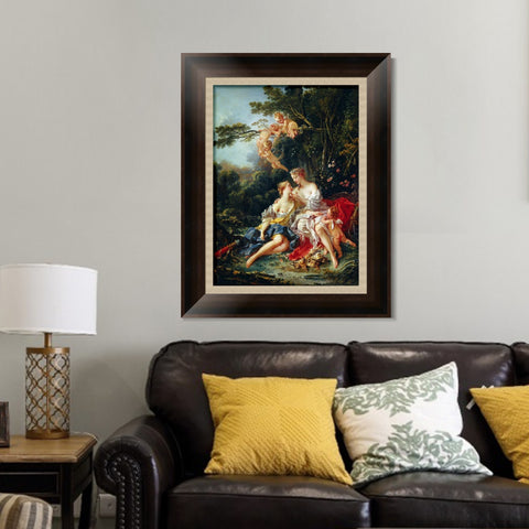 INVIN ART Framed Canvas Art Giclee Print Jupiter and Callisto by Francois Boucher Wall Art Living Room Home Office Decorations