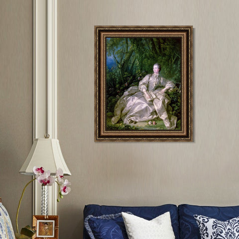 INVIN ART Framed Canvas Art Giclee Print madame de pompadour by Francois Boucher Wall Art Living Room Home Office Decorations