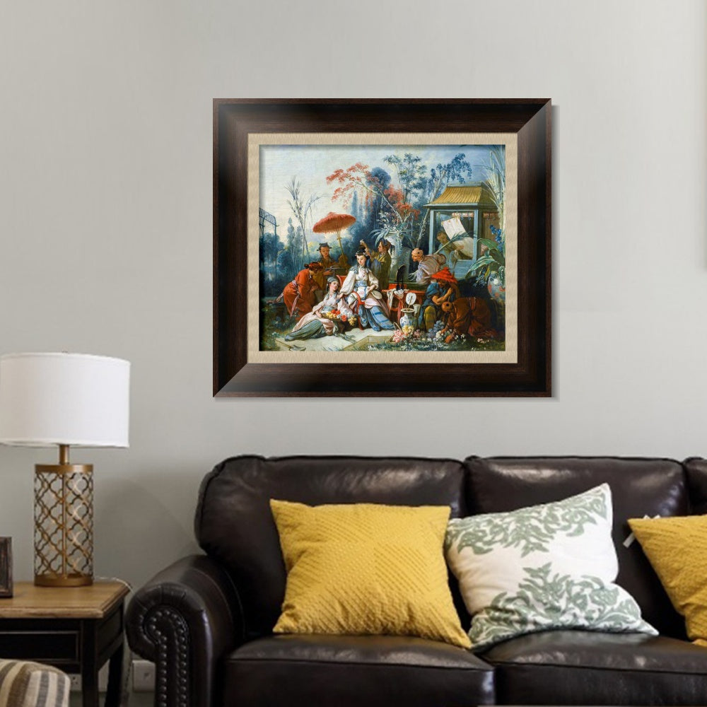 INVIN ART Framed Canvas Art Giclee Print Series#067 by Francois Boucher Wall Art Living Room Home Office Decorations