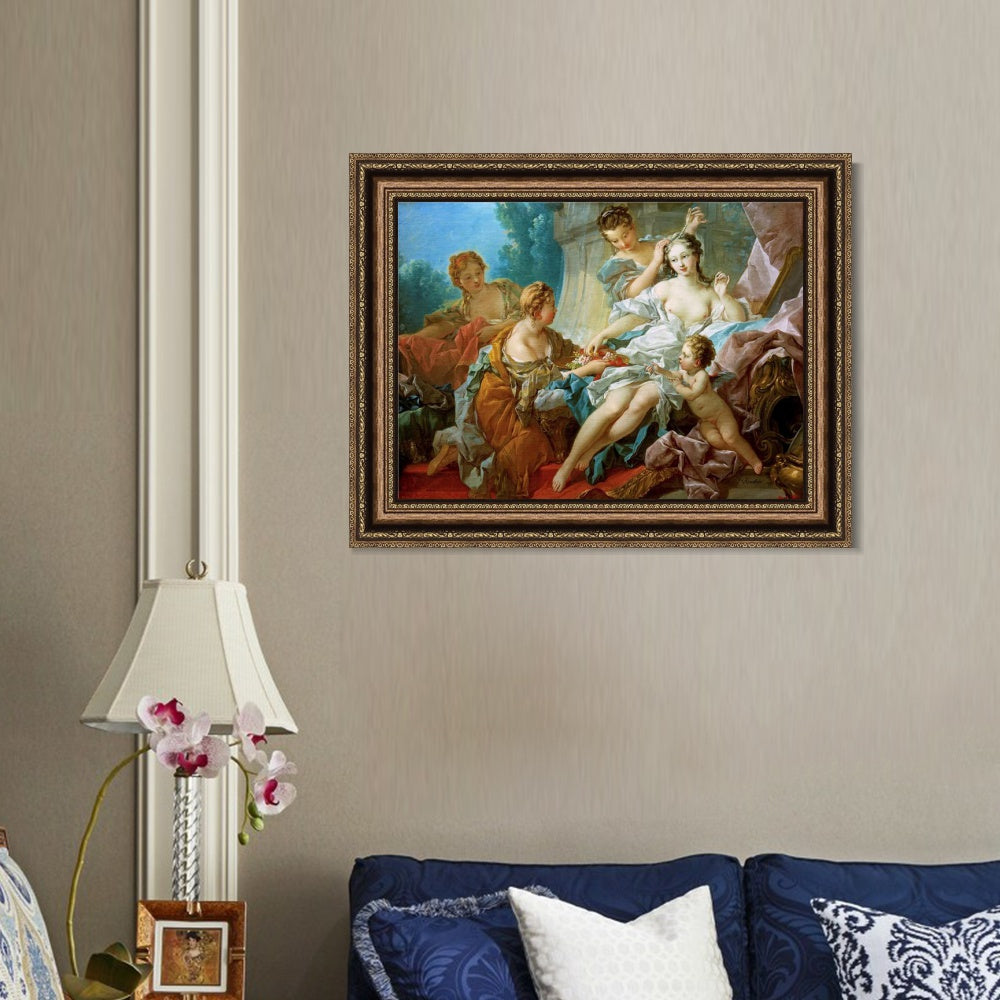 INVIN ART Framed Canvas Art Giclee Print Series#070 by Francois Boucher Wall Art Living Room Home Office Decorations