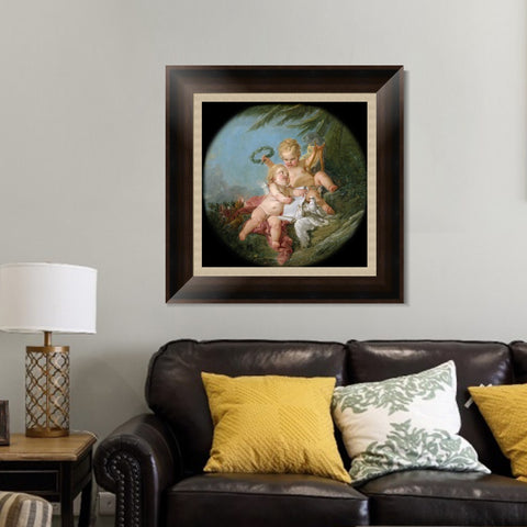 INVIN ART Framed Canvas Art Giclee Print An Allegory of Poetry by Francois Boucher Wall Art Living Room Home Office Decorations