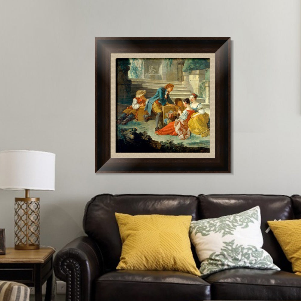 INVIN ART Framed Canvas Art Giclee Print Series#100 by Francois Boucher Wall Art Living Room Home Office Decorations