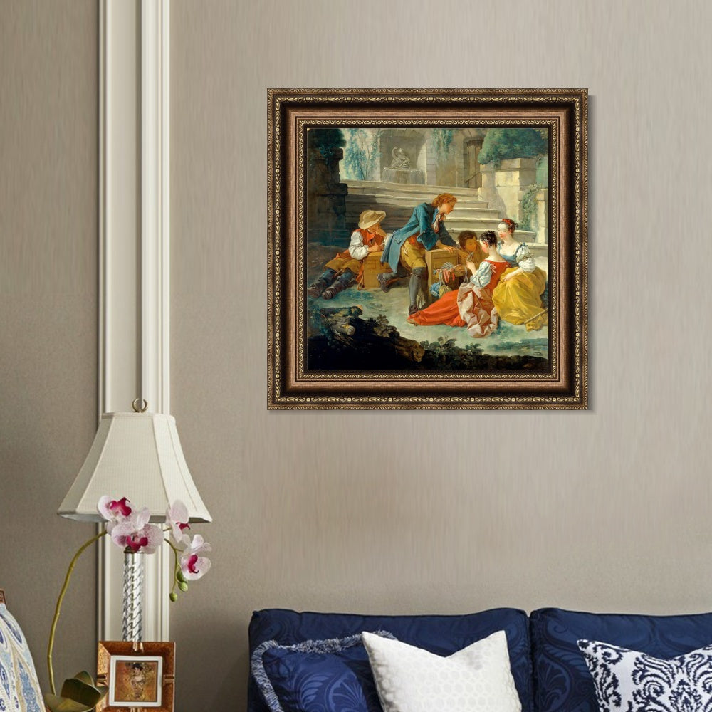 INVIN ART Framed Canvas Art Giclee Print Series#100 by Francois Boucher Wall Art Living Room Home Office Decorations
