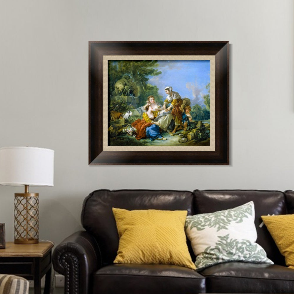 INVIN ART Framed Canvas Art Giclee Print Series#108 by Francois Boucher Wall Art Living Room Home Office Decorations