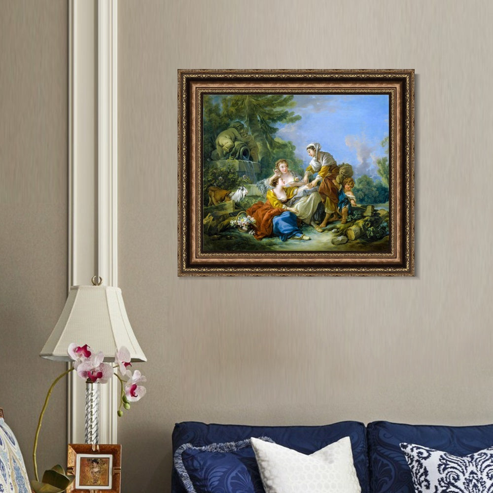 INVIN ART Framed Canvas Art Giclee Print Series#108 by Francois Boucher Wall Art Living Room Home Office Decorations