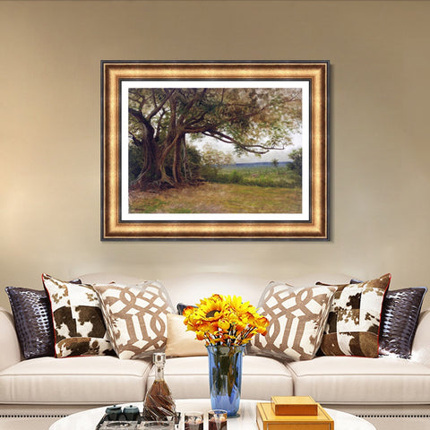 INVIN ART Framed Canvas Art Giclee Print The Trees by Albert Bierstadt Wall Art Living Room Home Office Decorations