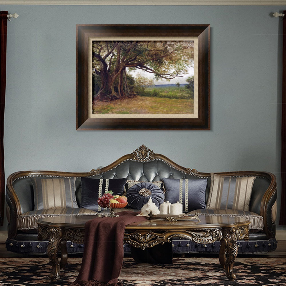 INVIN ART Framed Canvas Art Giclee Print The Trees by Albert Bierstadt Wall Art