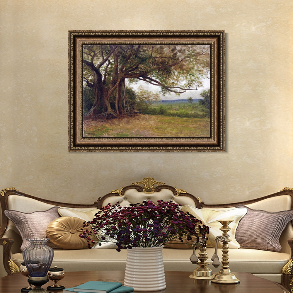 INVIN ART Framed Canvas Art Giclee Print The Trees by Albert Bierstadt Wall Art