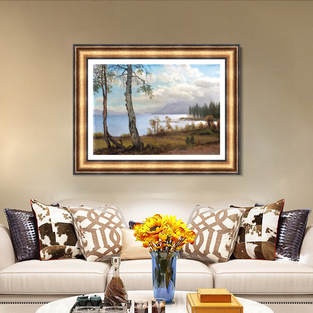 INVIN ART Framed Canvas Art Giclee Print Series#020 by Albert Bierstadt Wall Art