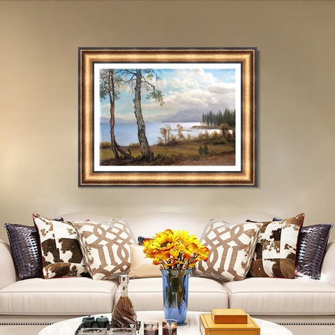 INVIN ART Framed Canvas Art Giclee Print Series#020 by Albert Bierstadt Wall Art Living Room Home Office Decorations