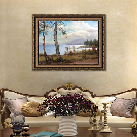 INVIN ART Framed Canvas Art Giclee Print Series#020 by Albert Bierstadt Wall Art Living Room Home Office Decorations