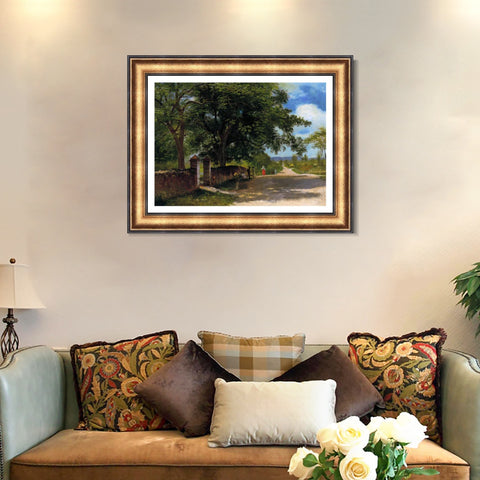 INVIN ART Framed Canvas Art Giclee Print life in the countryside by Albert Bierstadt Wall Art Living Room Home Office Decorations