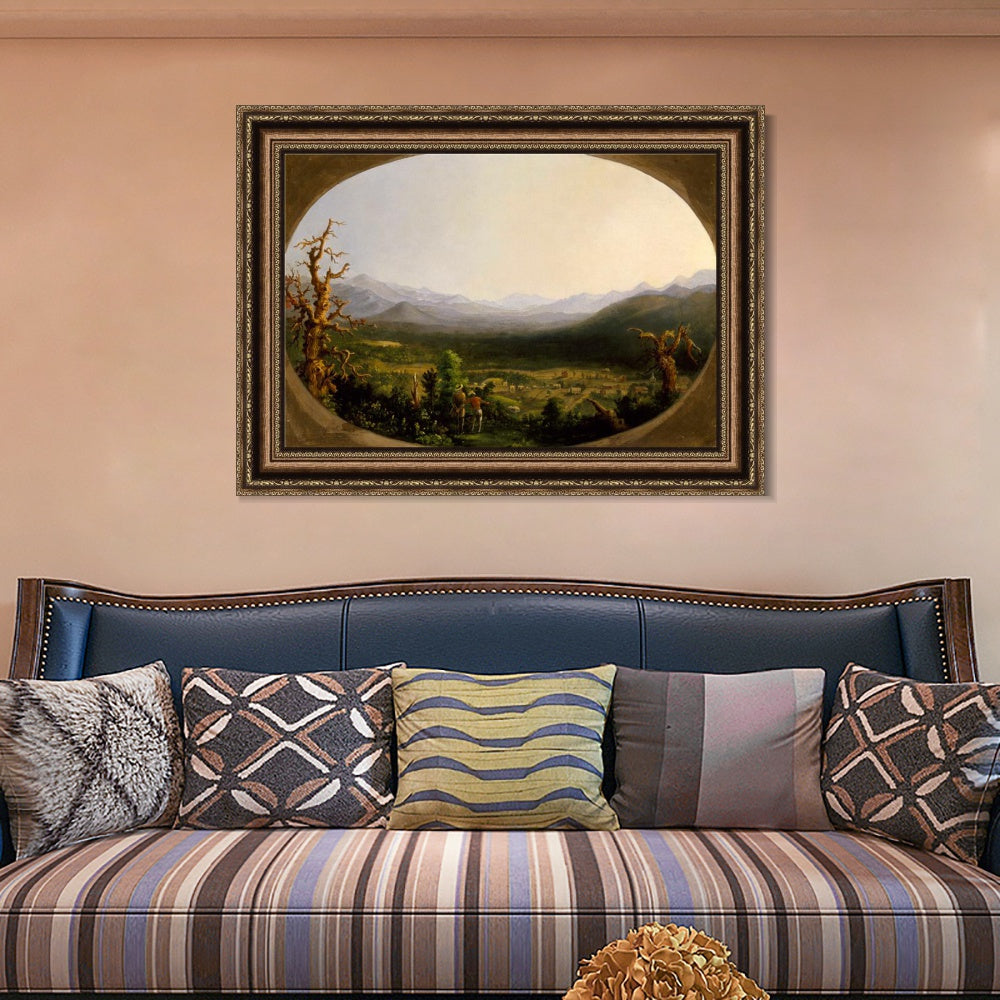 INVIN ART Framed Canvas Art Giclee Print Mountains#2 by Albert Bierstadt Wall Art