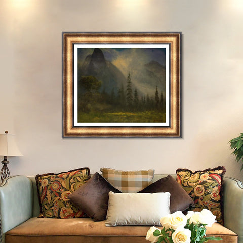 INVIN ART Framed Canvas Art Giclee Print life in the countryside by Albert Bierstadt Wall Art Living Room Home Office Decorations