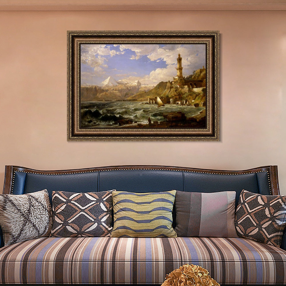 INVIN ART Framed Canvas Art Giclee Print Series#56 by Albert Bierstadt Wall Art