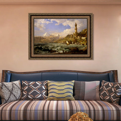 INVIN ART Framed Canvas Art Giclee Print Series#56 by Albert Bierstadt Wall Art Living Room Home Office Decorations