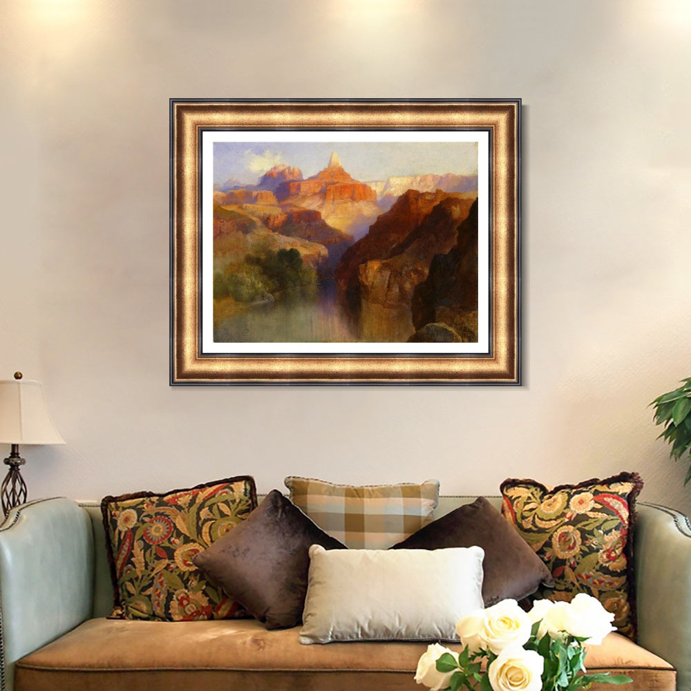 INVIN ART Framed Canvas Art Giclee Print Mountains#4 by Albert Bierstadt Wall Art