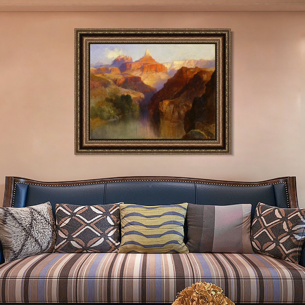 INVIN ART Framed Canvas Art Giclee Print Mountains#4 by Albert Bierstadt Wall Art