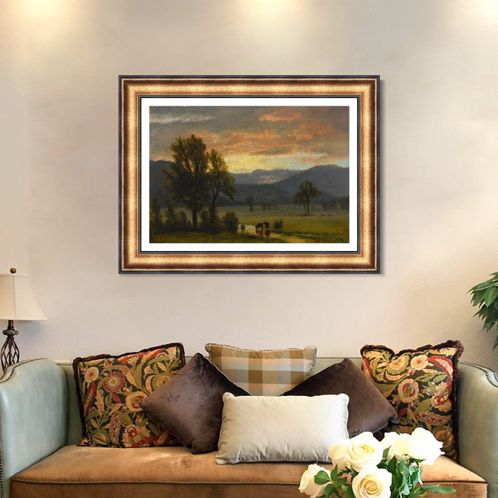 INVIN ART Framed Canvas Art Giclee Print Series#70 by Albert Bierstadt Wall Art