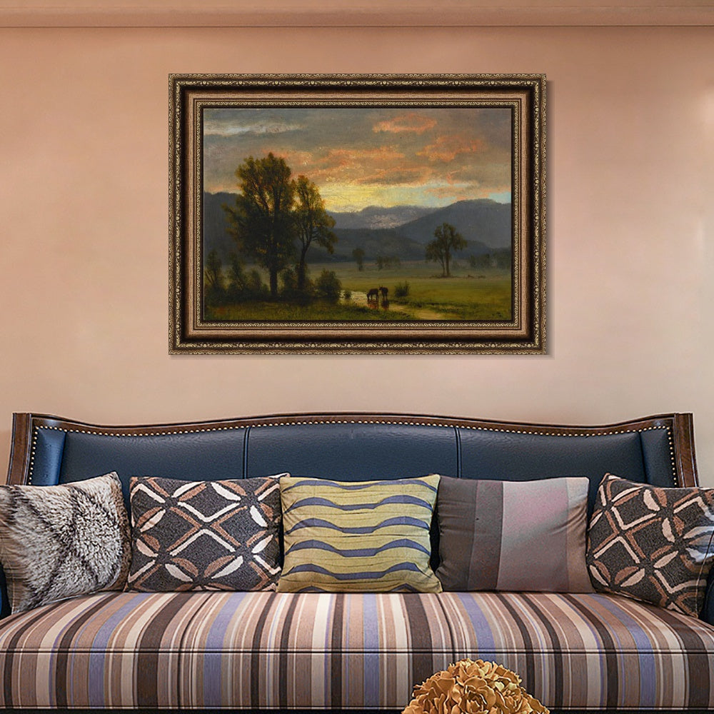 INVIN ART Framed Canvas Art Giclee Print Series#70 by Albert Bierstadt Wall Art