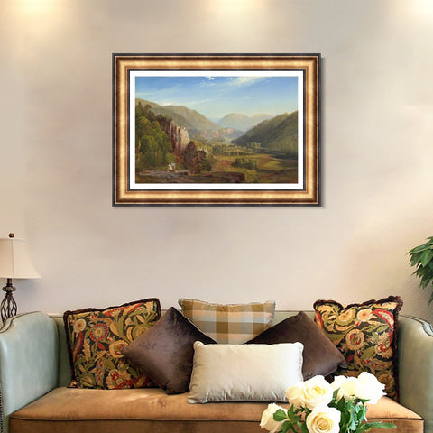 INVIN ART Framed Canvas Art Giclee Print Mountains#5 by Albert Bierstadt Wall Art Living Room Home Office Decorations