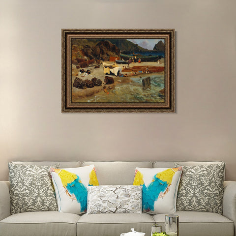INVIN ART Framed Canvas Art Giclee Print Series#75 by Albert Bierstadt Wall Art Living Room Home Office Decorations