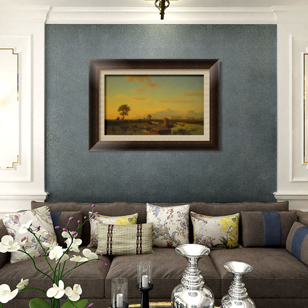 INVIN ART Framed Canvas Art Giclee Print Series#80 by Albert Bierstadt Wall Art Living Room Home Office Decorations