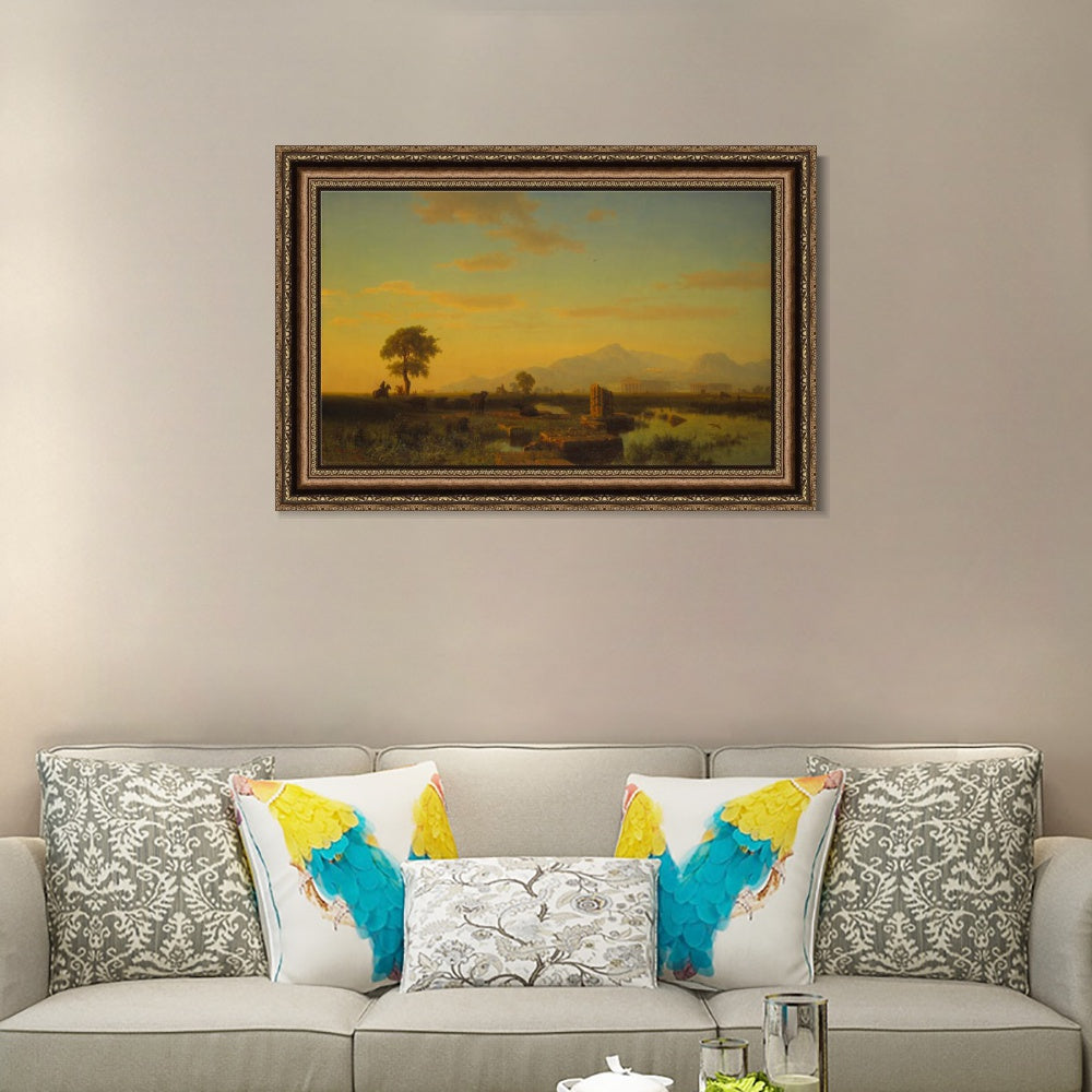 INVIN ART Framed Canvas Art Giclee Print Series#80 by Albert Bierstadt Wall Art Living Room Home Office Decorations