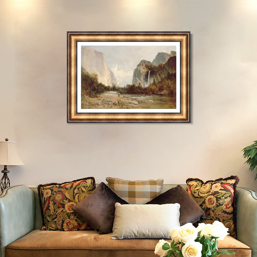 INVIN ART Framed Canvas Art Giclee Print Mountains#6 by Albert Bierstadt Wall Art