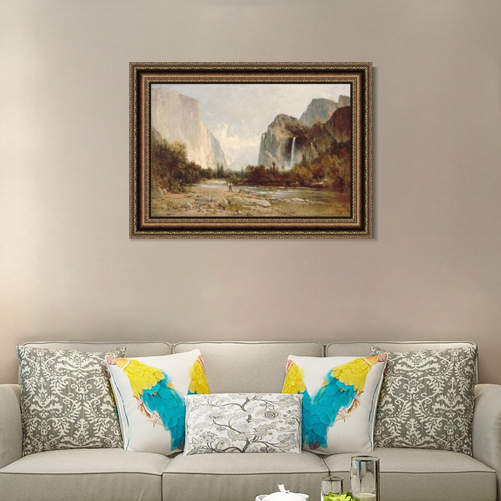 INVIN ART Framed Canvas Art Giclee Print Mountains#6 by Albert Bierstadt Wall Art