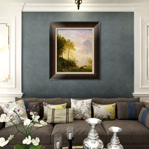 INVIN ART Framed Canvas Art Giclee Print Series#86 by Albert Bierstadt Wall Art Living Room Home Office Decorations