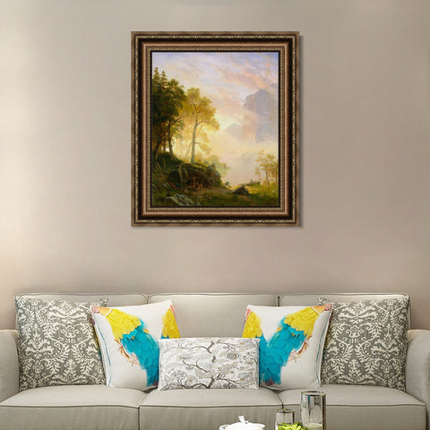INVIN ART Framed Canvas Art Giclee Print Series#86 by Albert Bierstadt Wall Art Living Room Home Office Decorations