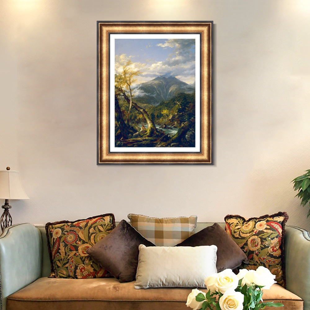 INVIN ART Framed Canvas Art Giclee Print Crooked tree by Albert Bierstadt Wall Art