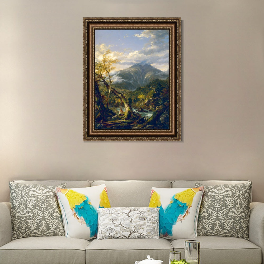 INVIN ART Framed Canvas Art Giclee Print Crooked tree by Albert Bierstadt Wall Art
