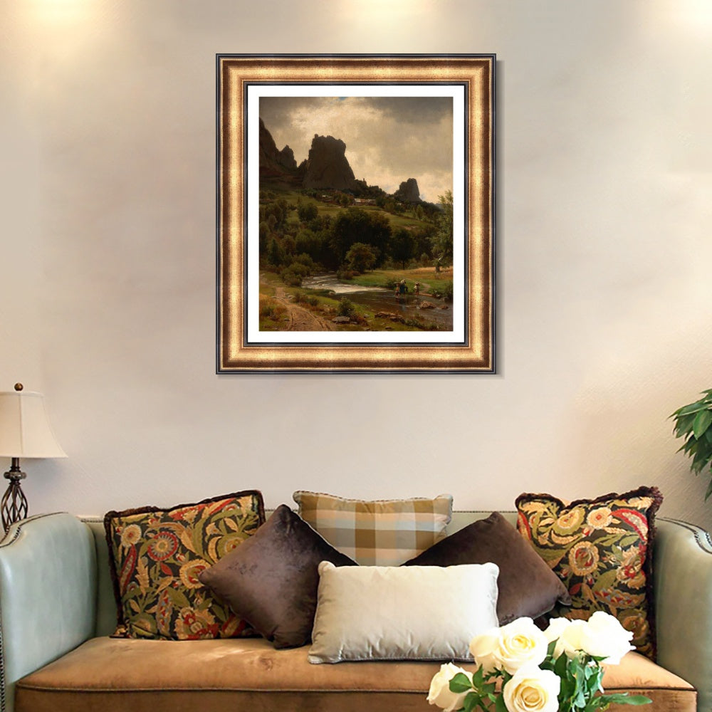 INVIN ART Framed Canvas Art Giclee Print Series#87 by Albert Bierstadt Wall Art