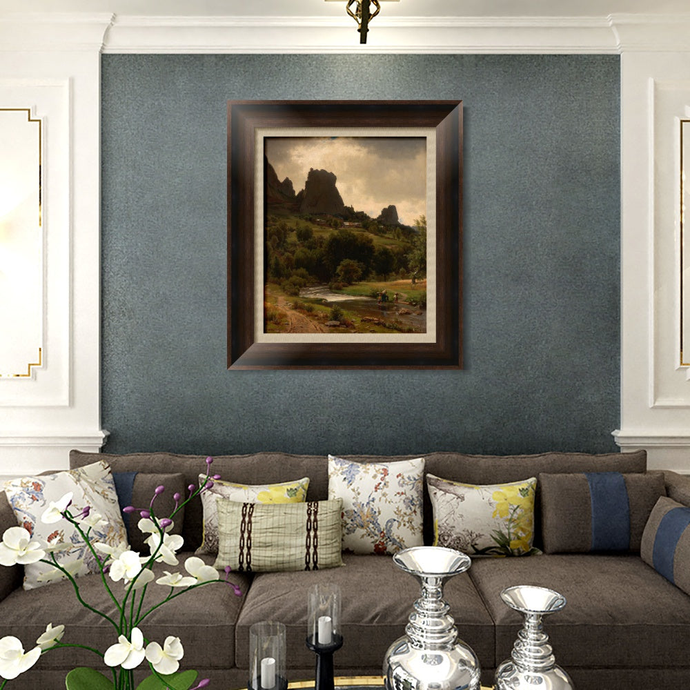 INVIN ART Framed Canvas Art Giclee Print Series#87 by Albert Bierstadt Wall Art