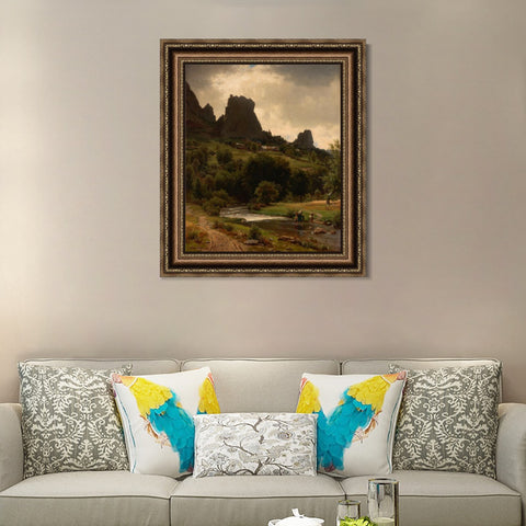 INVIN ART Framed Canvas Art Giclee Print Series#87 by Albert Bierstadt Wall Art Living Room Home Office Decorations
