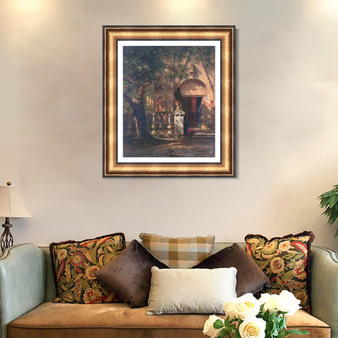 INVIN ART Framed Canvas Art Giclee Print Series#90 by Albert Bierstadt Wall Art Living Room Home Office Decorations
