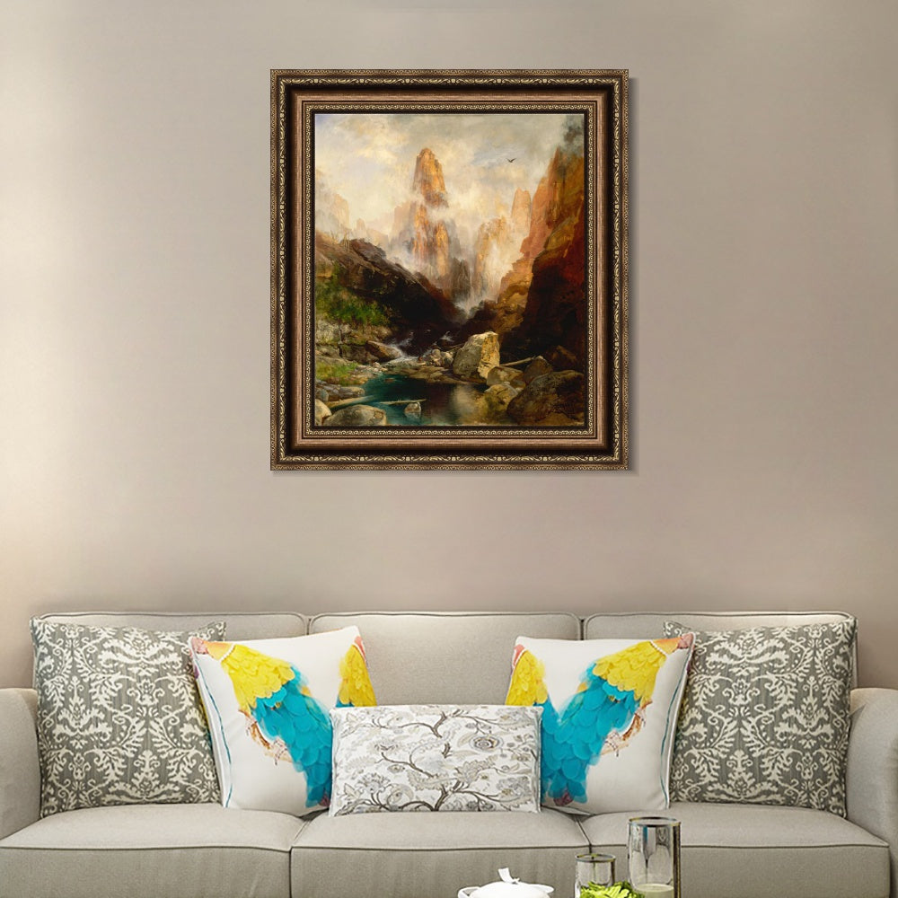 INVIN ART Framed Canvas Art Giclee Print Mountains#7 by Albert Bierstadt Wall Art