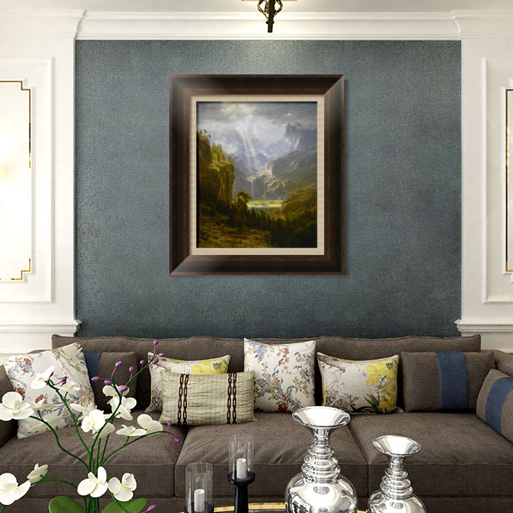 INVIN ART Framed Canvas Art Giclee Print Rocky Mountains, Lander's Peak by Albert Bierstadt Wall Art