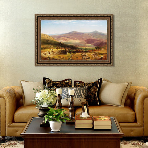 INVIN ART Framed Canvas Art Giclee Print Landscape#117 by Albert Bierstadt Wall Art Living Room Home Office Decorations