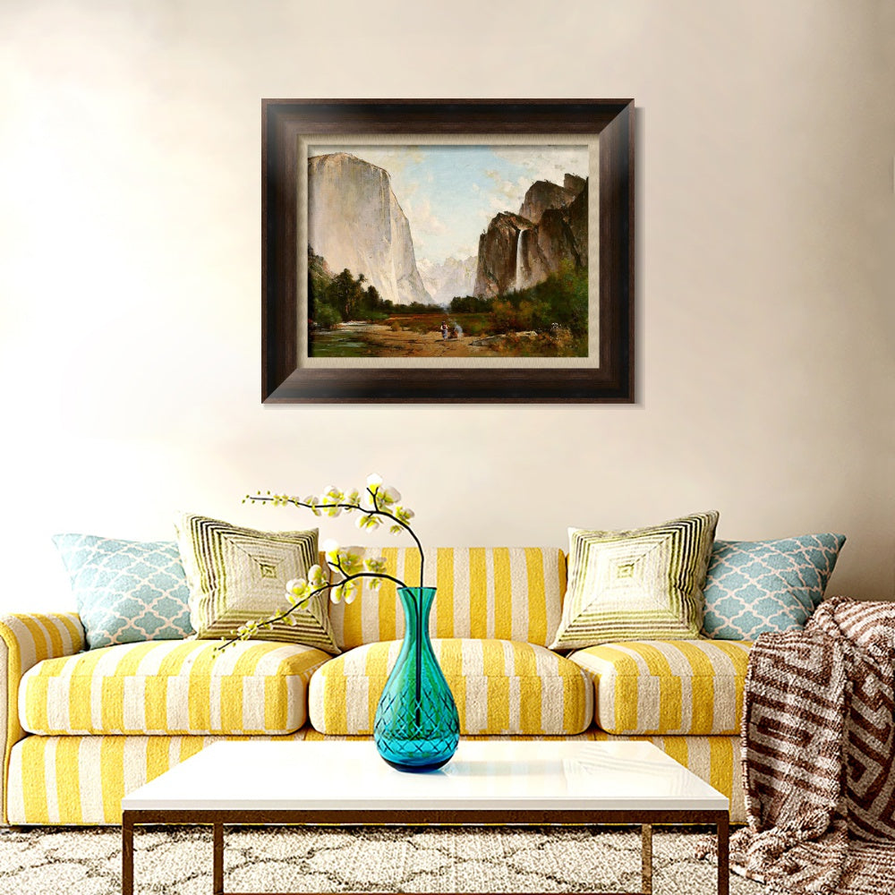 INVIN ART Framed Canvas Art Giclee Print Mountain#133 by Albert Bierstadt Wall Art